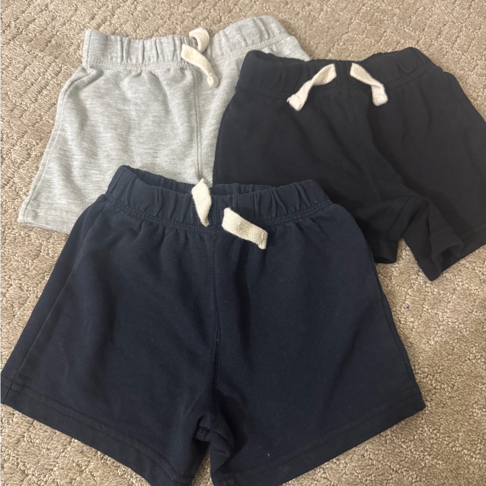 The Children's Place Gray and Black Kids Shorts Trio